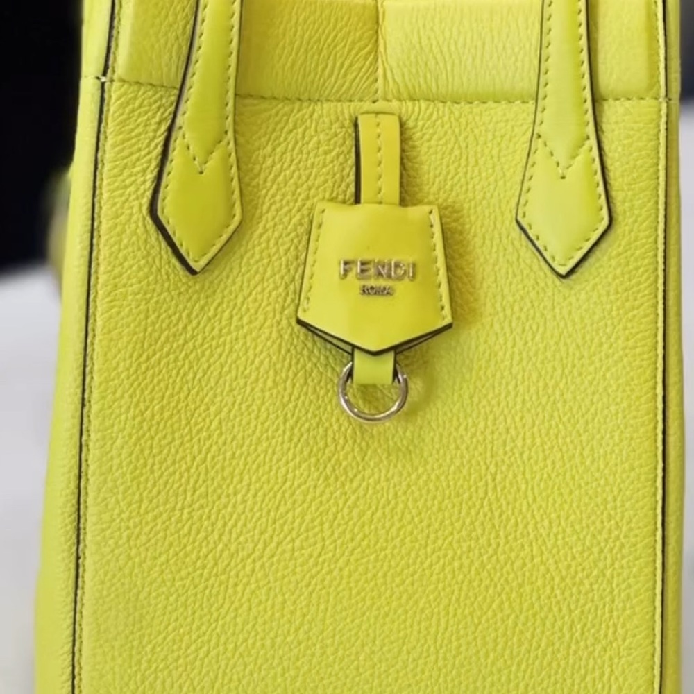 Fendi Yellow Leather Women's Bag
